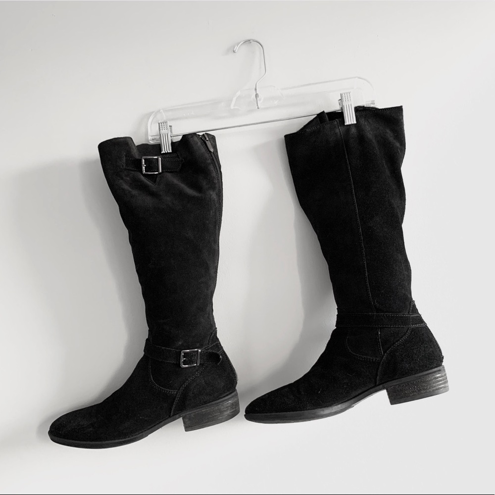 Sam Edelman Painter Suede Knee High Boots Black